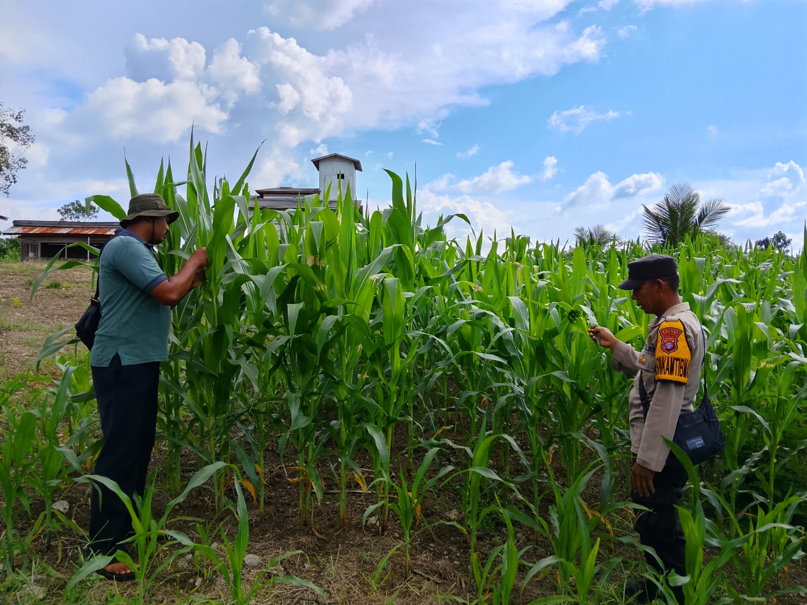 Dukung Program Ketahanan Pangan, Polsek Teweh Timur Ajak Warga Manfaatkan Lahan Produktif