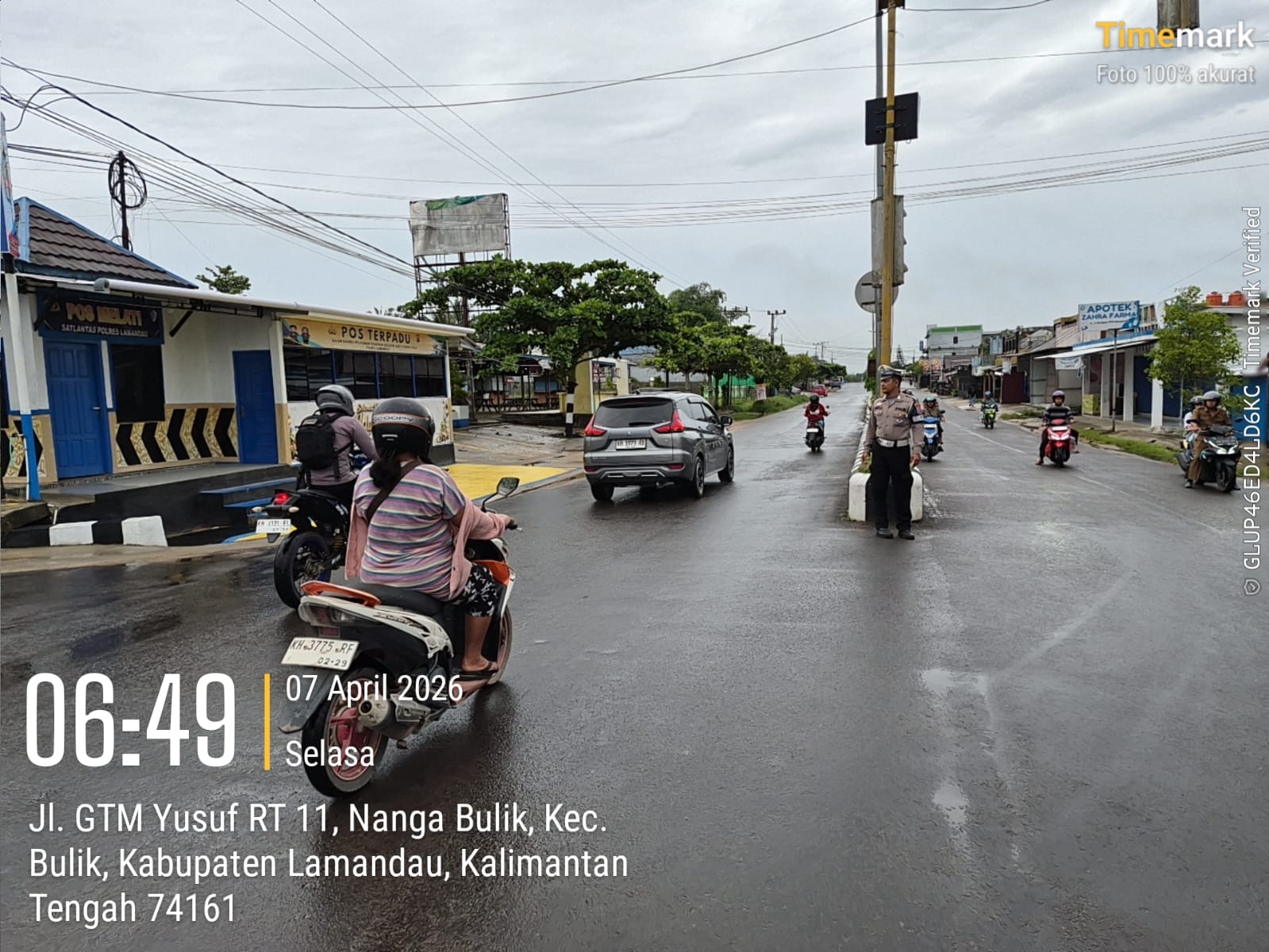 Ciptakan Kelancaran, Satlantas Polres Lamandau Atur Lalu Lintas Pagi Hari