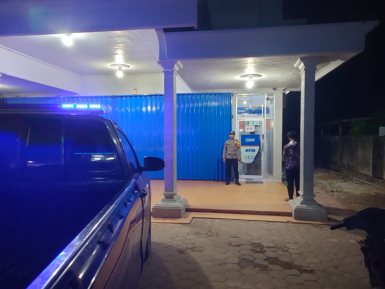 Piket Polsek Patroli ke Perbankan Atm