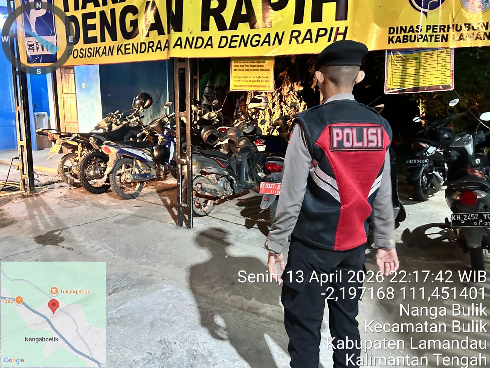 Wujudkan Kamtibmas Aman dan Kondusif, Sat Samapta Polres Lamandau Laksanakan Patroli Malam