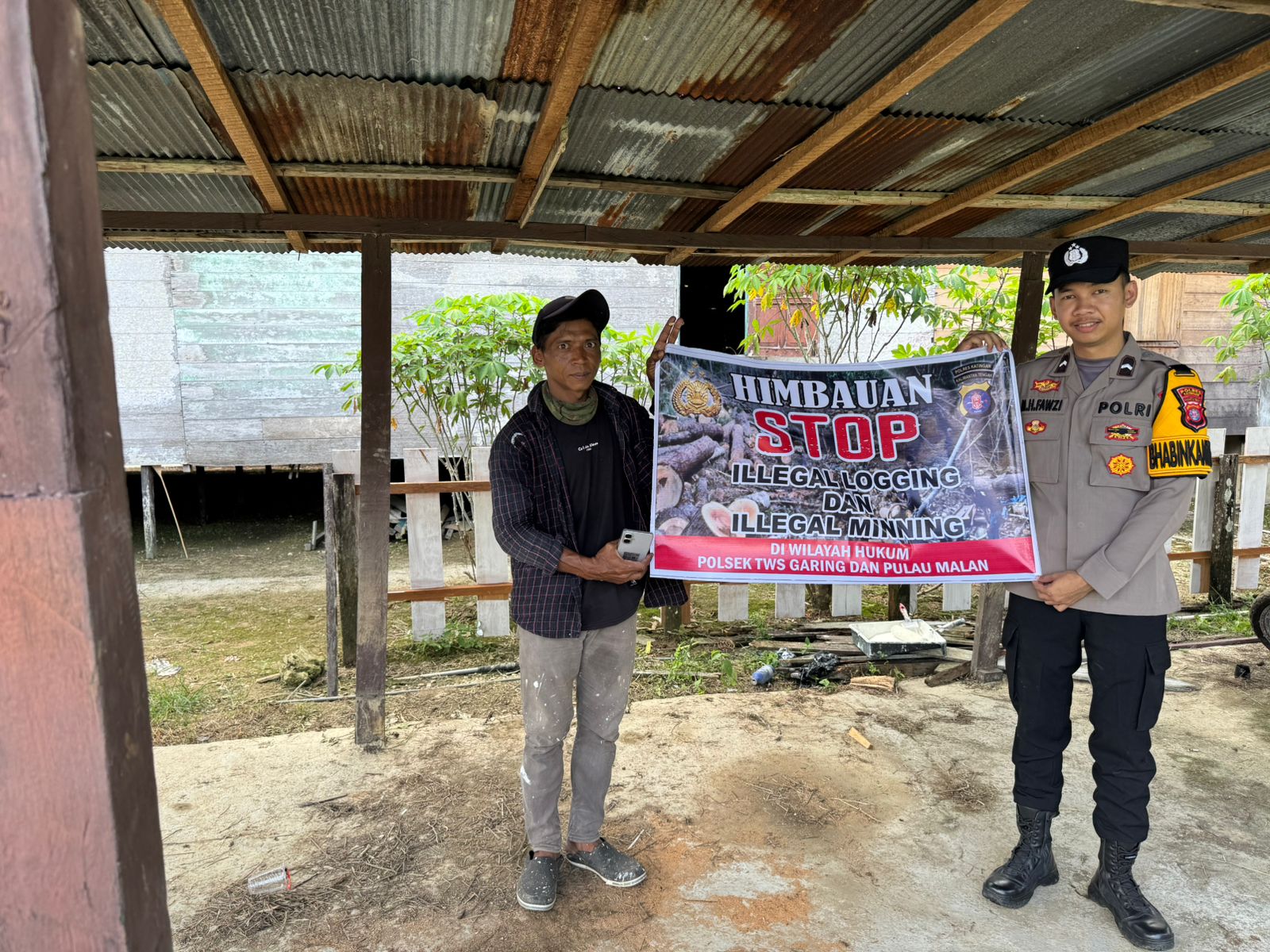 Polsek Tws Garing dan Pulau Malan rutin sosialisasi larangan ilegal Logging dan Meaning.