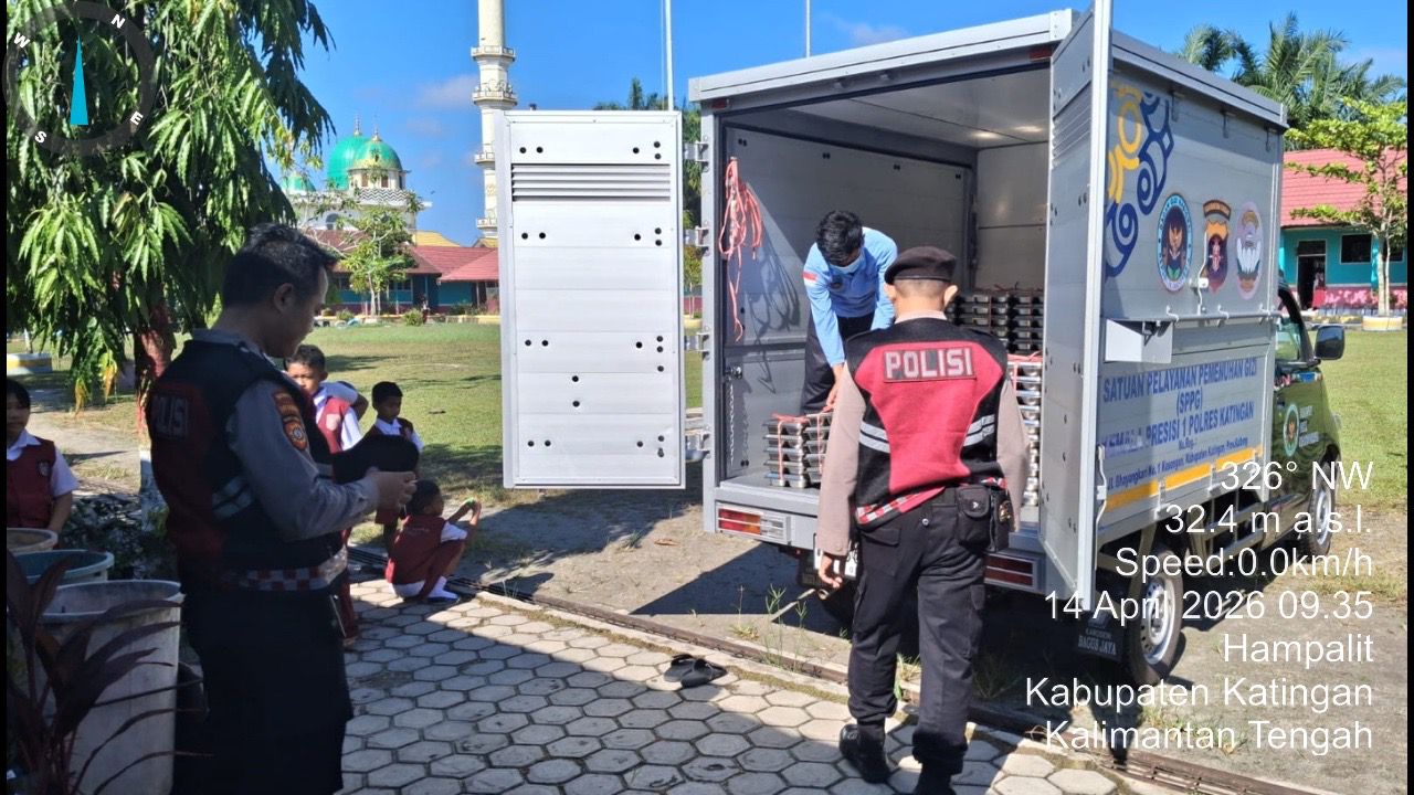 Personel Samapta Laksanakan Pengawasan MBG di Sekolah-Sekolah Kabupaten Katingan.