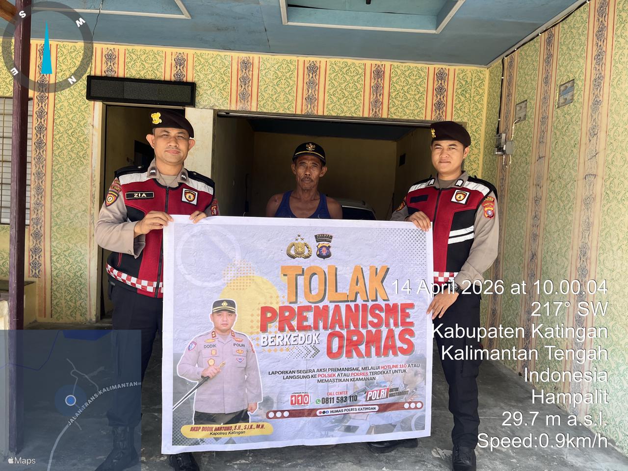 Personel Samapta Laksanakan Sosialisasi Tolak Premanisme di Lingkungan Masyarakat.