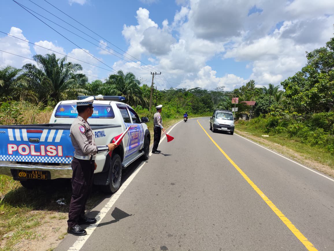 Antisipasi Laka Lantas, Satlantas Polres Katingan laksanakan patroli ke titik-titik lokasi rawan laka lantas.