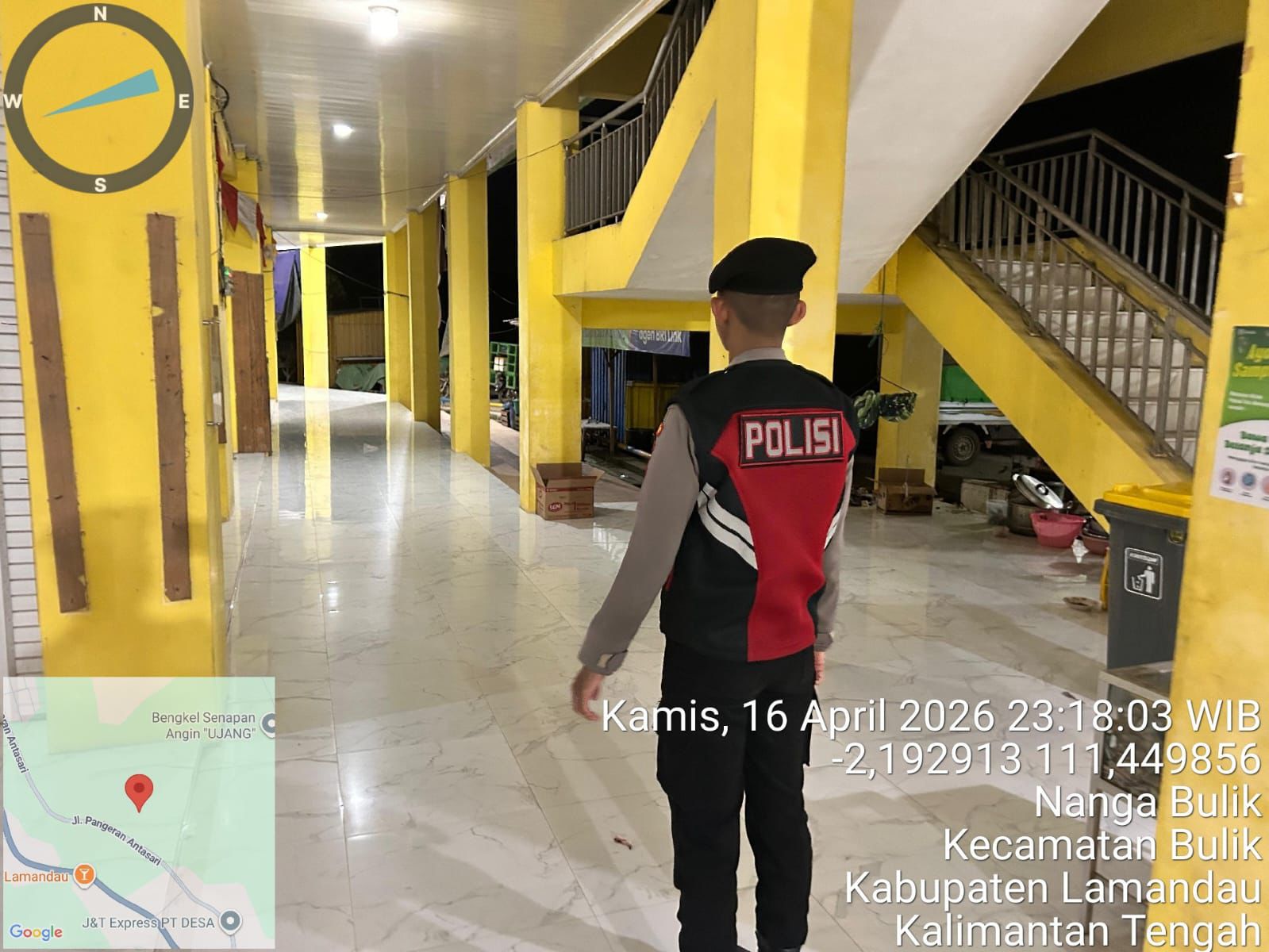 Ciptakan Rasa Aman, Satuan Samapta Patroli di Pasar Tradisional Lamandau