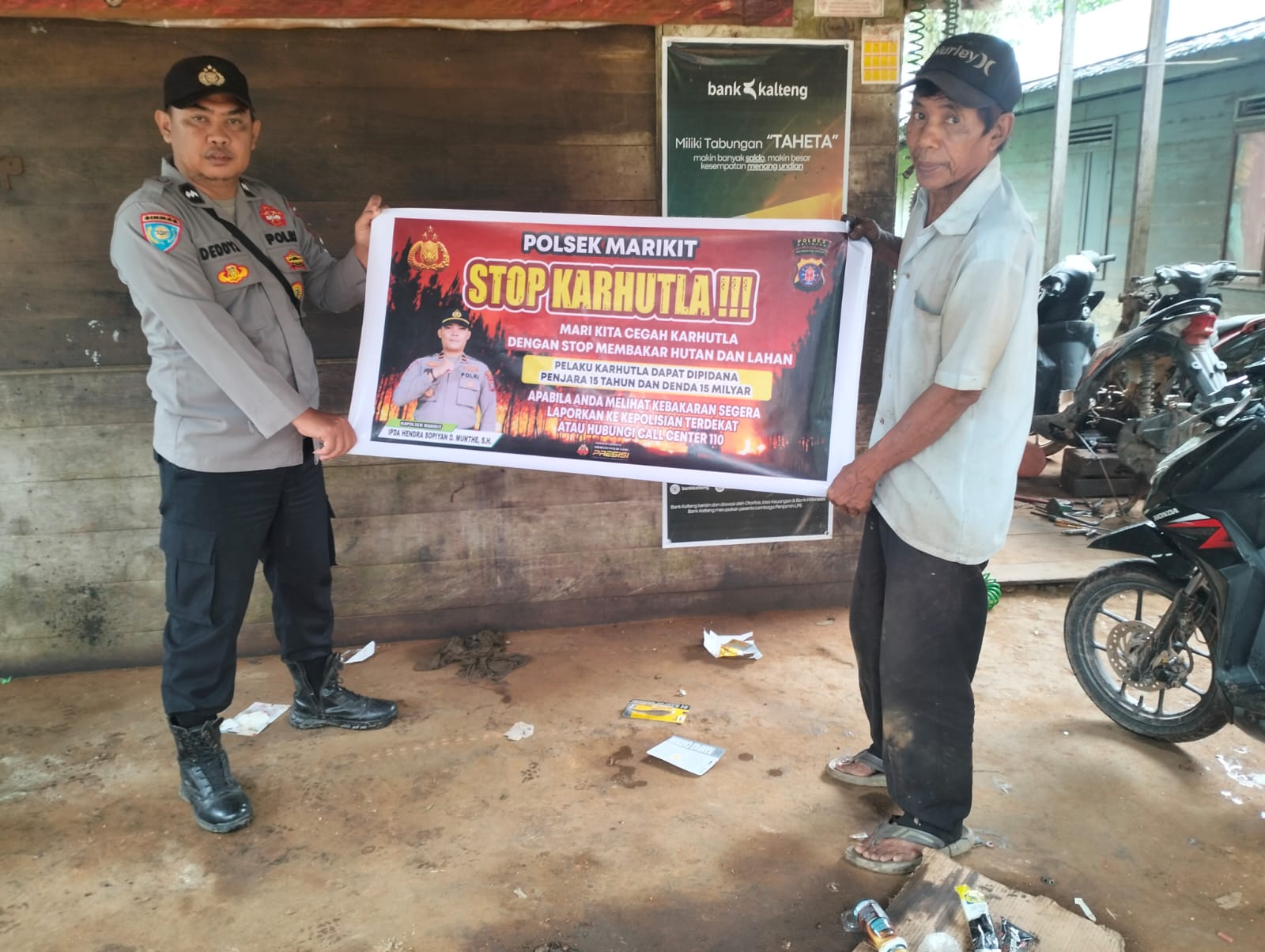 Polsek Marikit Sosialisasi Pencegahan Karhutla di Wilayah Kec. Marikit