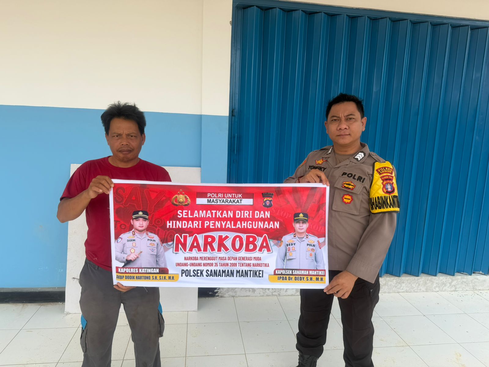 Bhabinkamtibmas Desa Tumbang Atei Sosialisasi Bahaya penyalahgunaan Narkoba.