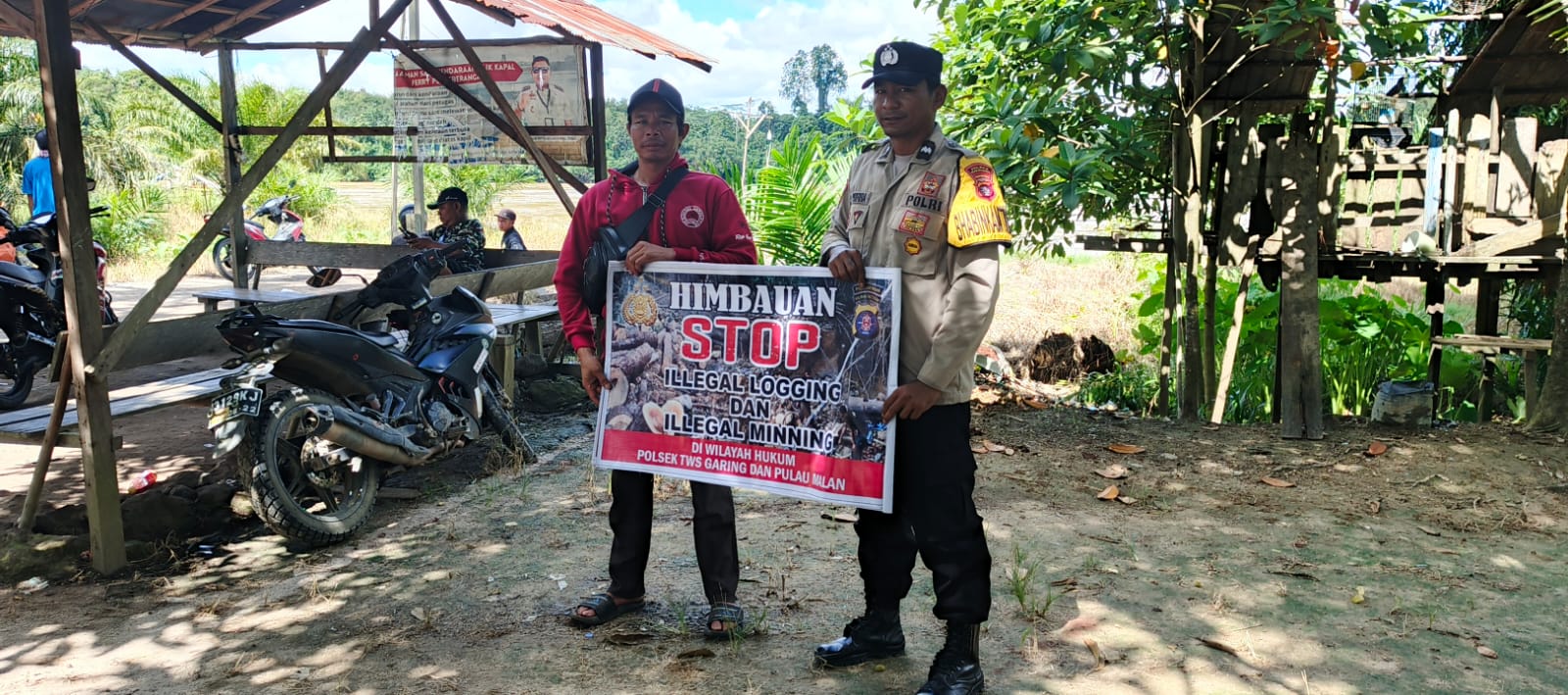 Polsek Tewang Sangalang Garing dan Pulau Malan Minta Warga Tidak Melakukan Aktivitas Ilegal Logging dan Ilegal Minning