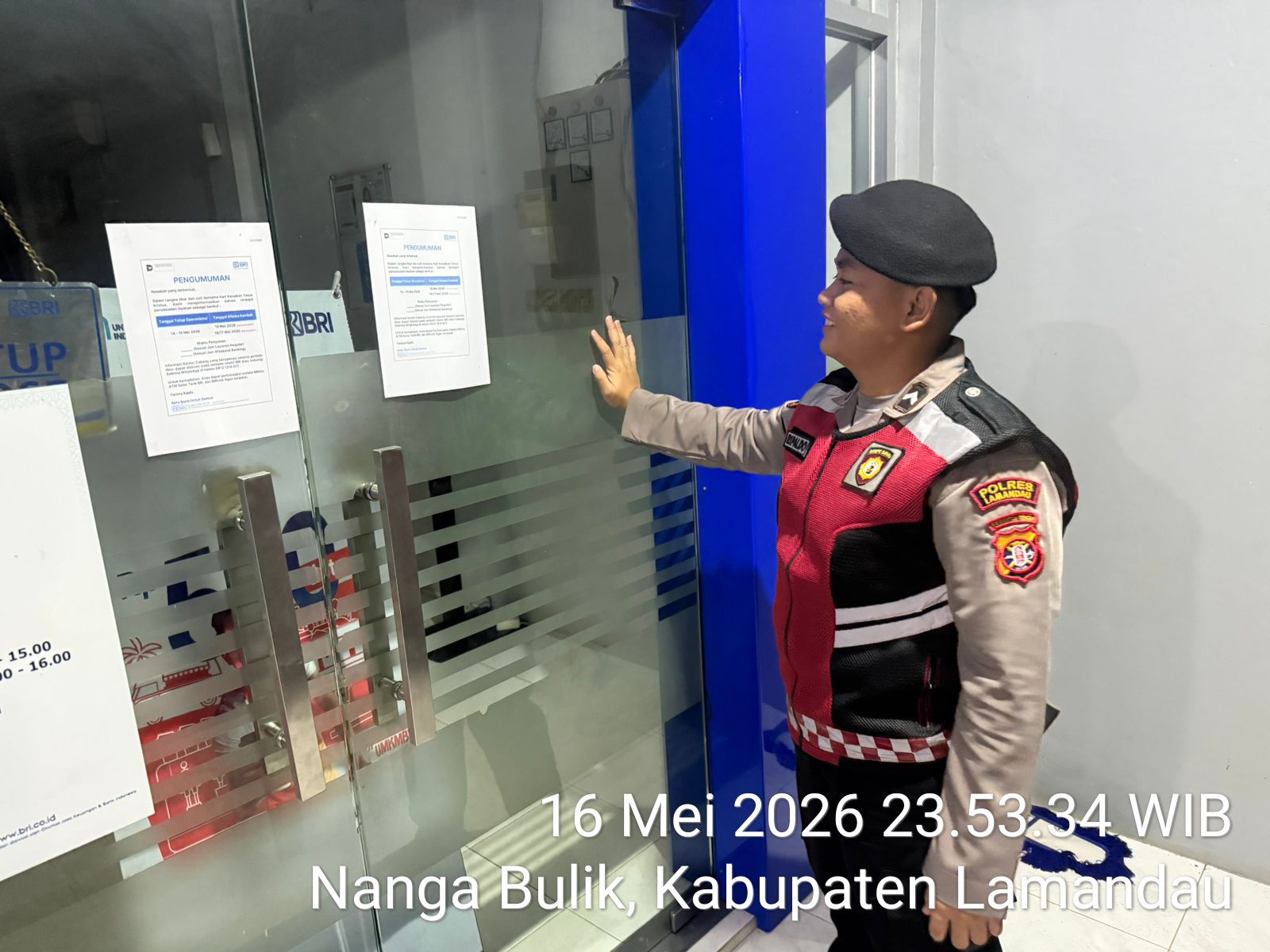Sat Samapta Polres Lamandau Patroli di Objek Vital, Wilkum Polres Lamandau