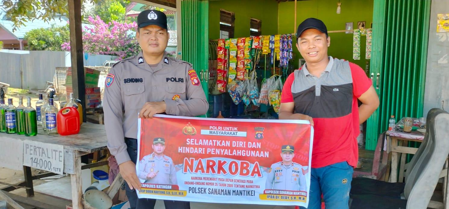 Bhabinkamtibmas Desa Tumbang Baraoi Sosialisasi Bahaya penyalahgunaan Narkoba.