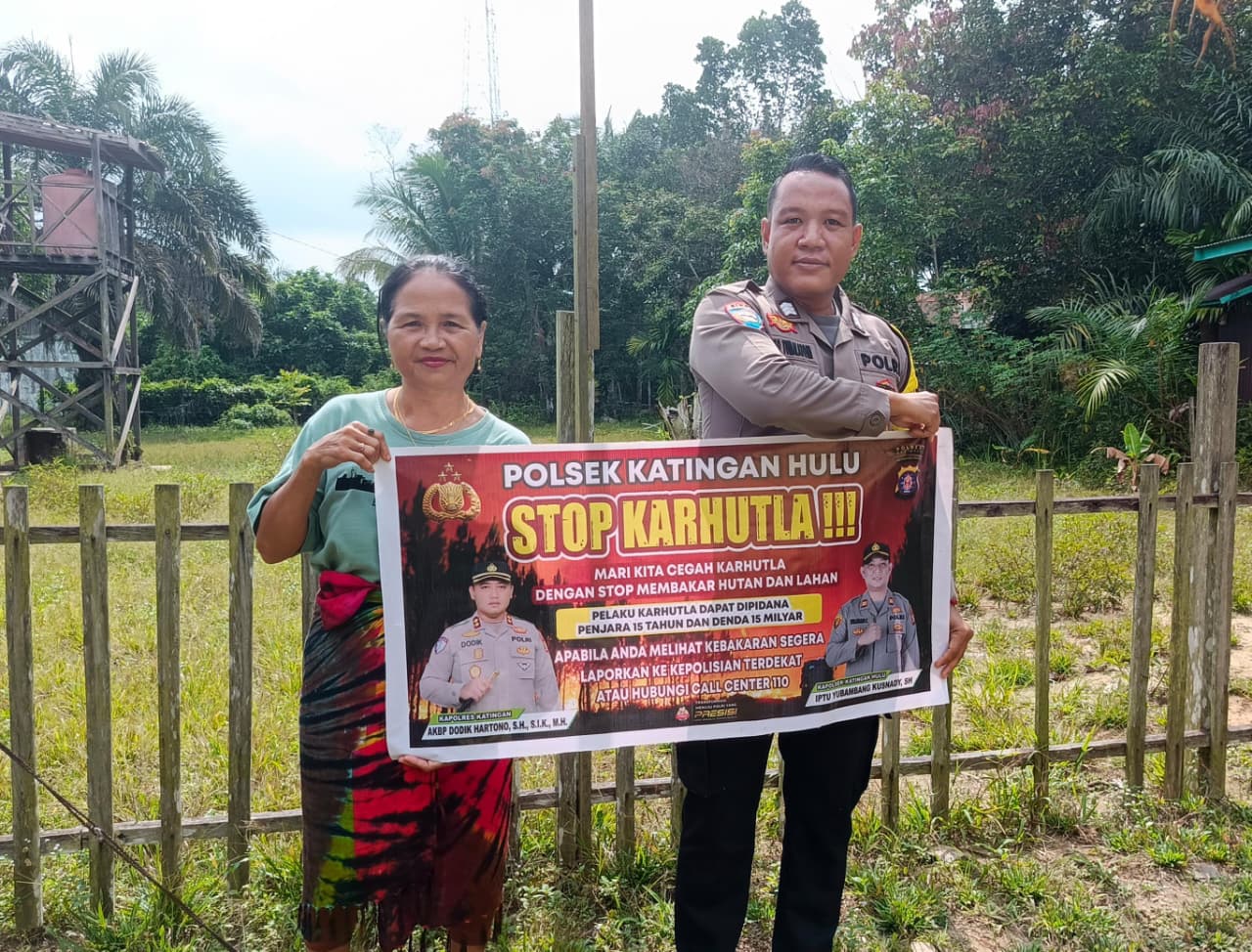 ‎Polsek Katingan Hulu sosialisasi Stop Karhutla.