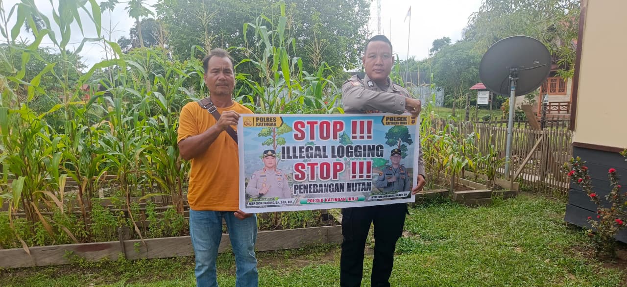 Upaya Pencegahan Penebangan Hutan secara Liar (Ilegal Logging), Bhabinkamtibmas sosialisasi kepada masyarakat.