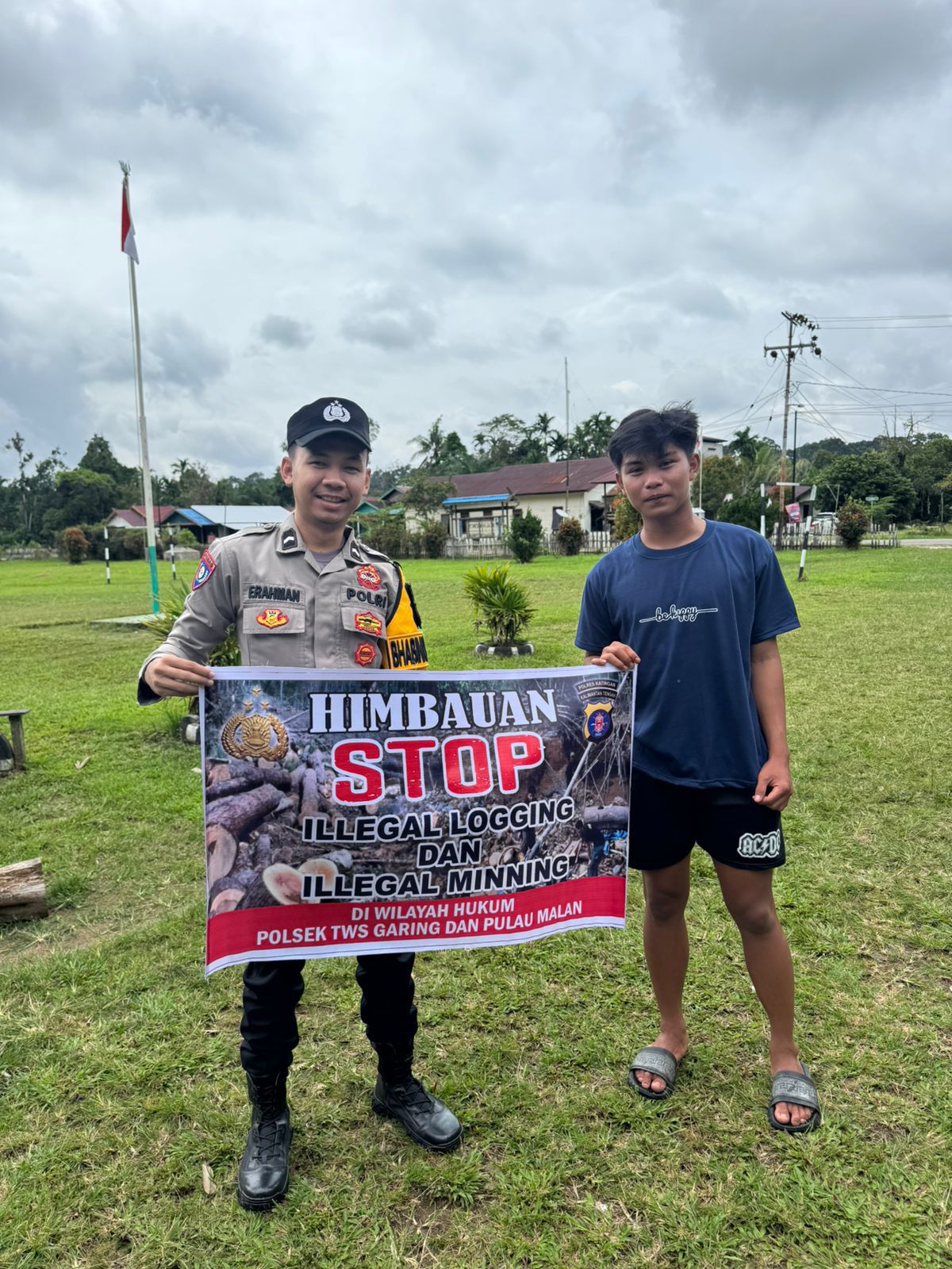 Polsek Tewang Sangalang Garing dan Pulau Malan Minta Warga Tidak Melakukan Aktivitas Ilegal Logging dan Ilegal Minning