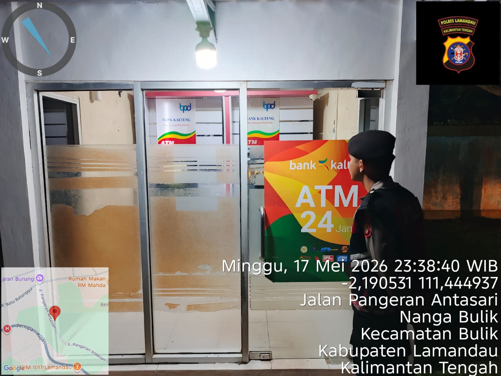 Piket Samapta melaksanakan Patroli di Objek-objek Vital Bank ATM