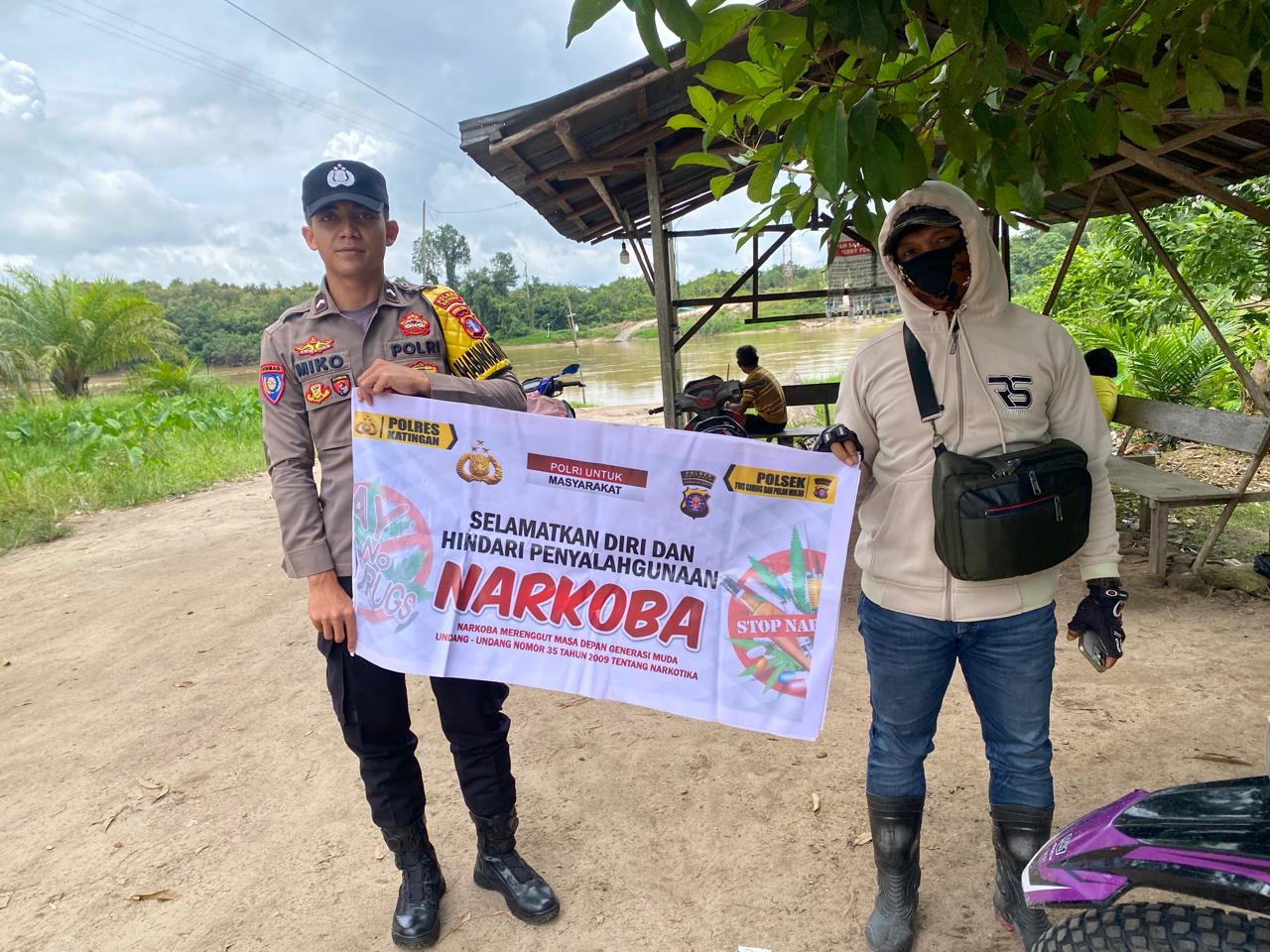 Polsek Tewang Sangalang Garing dan Pulau Malan Imbau Warga Tidak Terjerumus Penyalahgunaan Narkoba