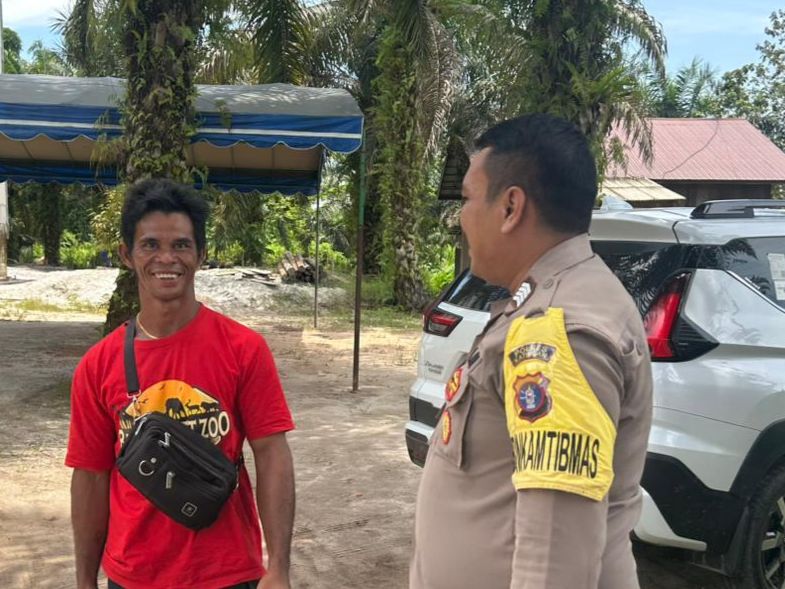 Perkuat Kamtibmas, Polsek Katingan Tengah Sambangi Warga