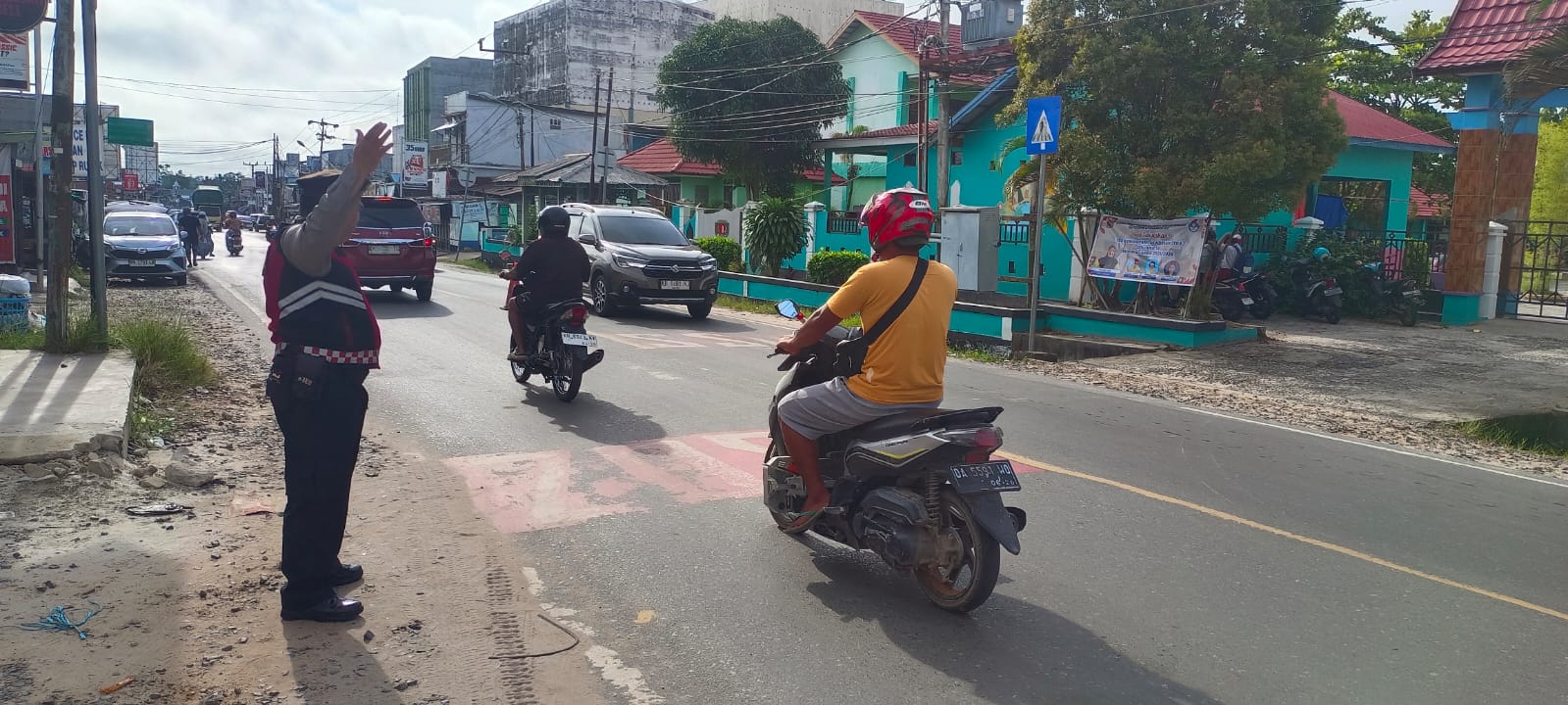 Sat Samapta Polres Katingan Laksanakan Gatur Pagi, Antisipasi Kemacetan dan Ciptakan Kamseltibcar Lantas.