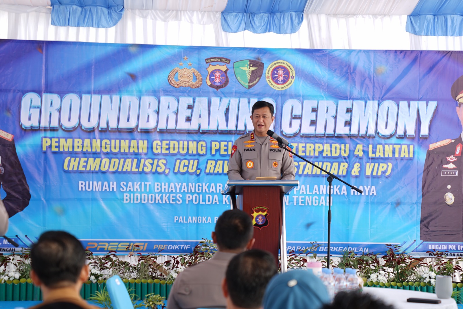 Tingkatkan Fasilitas Kesehatan, Kapolda Kalteng Ground Breaking Pembangunan Gedung Pelayanan Terpadu Rumkit Bhayangkara