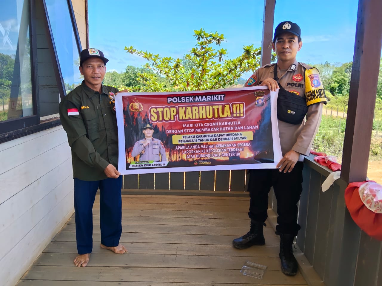 Bhabinkamtibmas Polsek Marikit Bangun Komitmen Nyata: Bersama Warga, Karhutla Bisa Dicegah