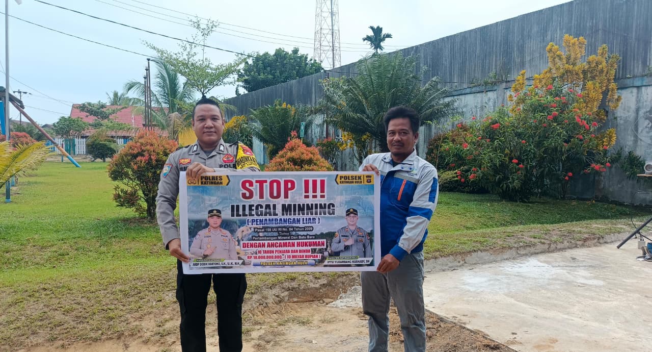 Upaya pencegahan Penambangan Emas Tanpa Ijin (PETI) di Kecamatan Katingan Hulu dan Bukit Raya, Bhabinkamtibmas sosialisasi kepada masyarakat.