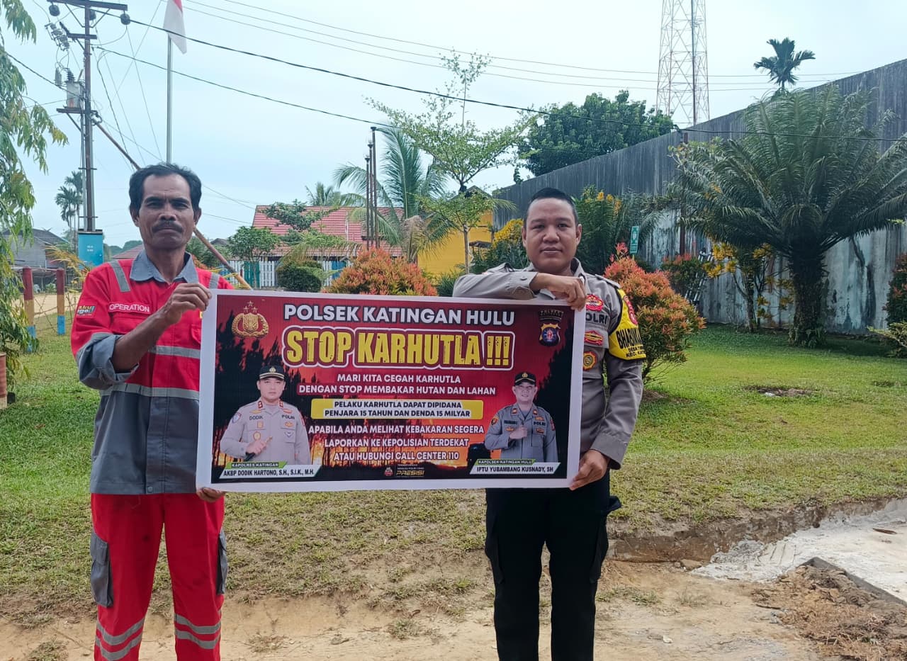 Polsek Katingan Hulu sosialisasi Stop Karhutla.