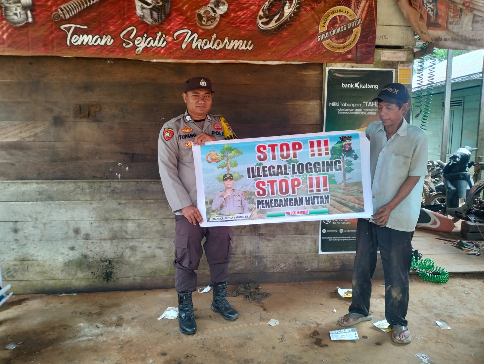 Polsek Marikit Sosialisasi Cegah Ilegal Logging…!!!