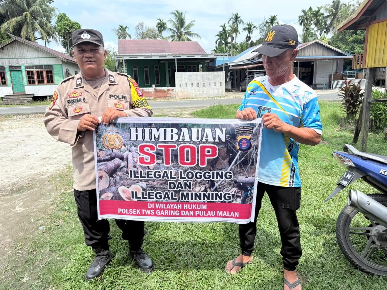 Polsek Tws Garing dan Pulau Malan rutin sosialisasi larangan ilegal Logging dan Meaning.