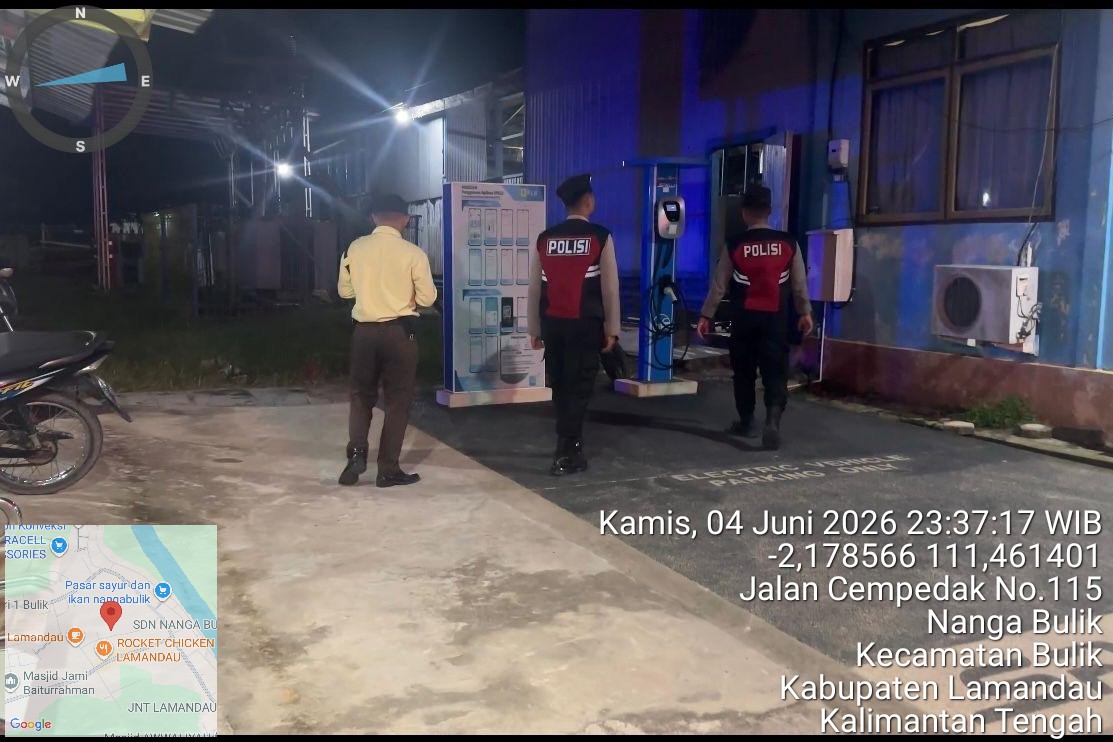 Pastikan Pasokan Listrik Aman, Sat Samapta Patroli ke Objek Vital PLN