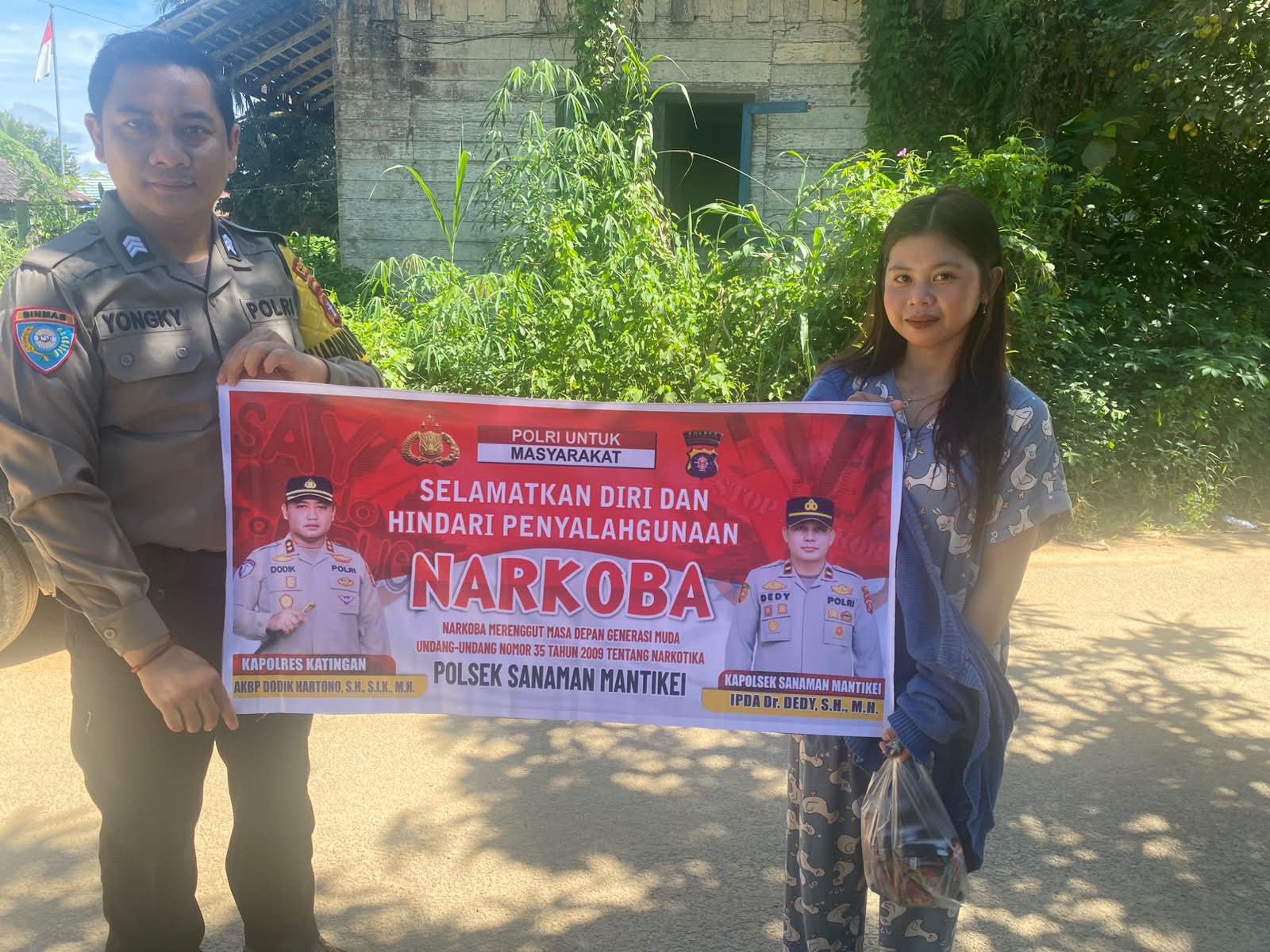 Bhabinkamtibmas Desa Tumbang Atei Sosialisasi Bahaya penyalahgunaan Narkoba.