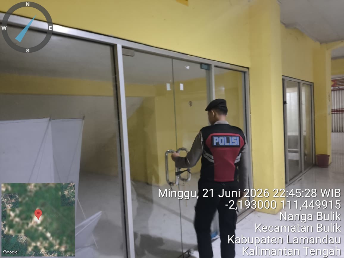 Patroli Pasar Induk, Sat Samapta Polres Lamandau Jaga Keamanan Aktivitas Perekonomian