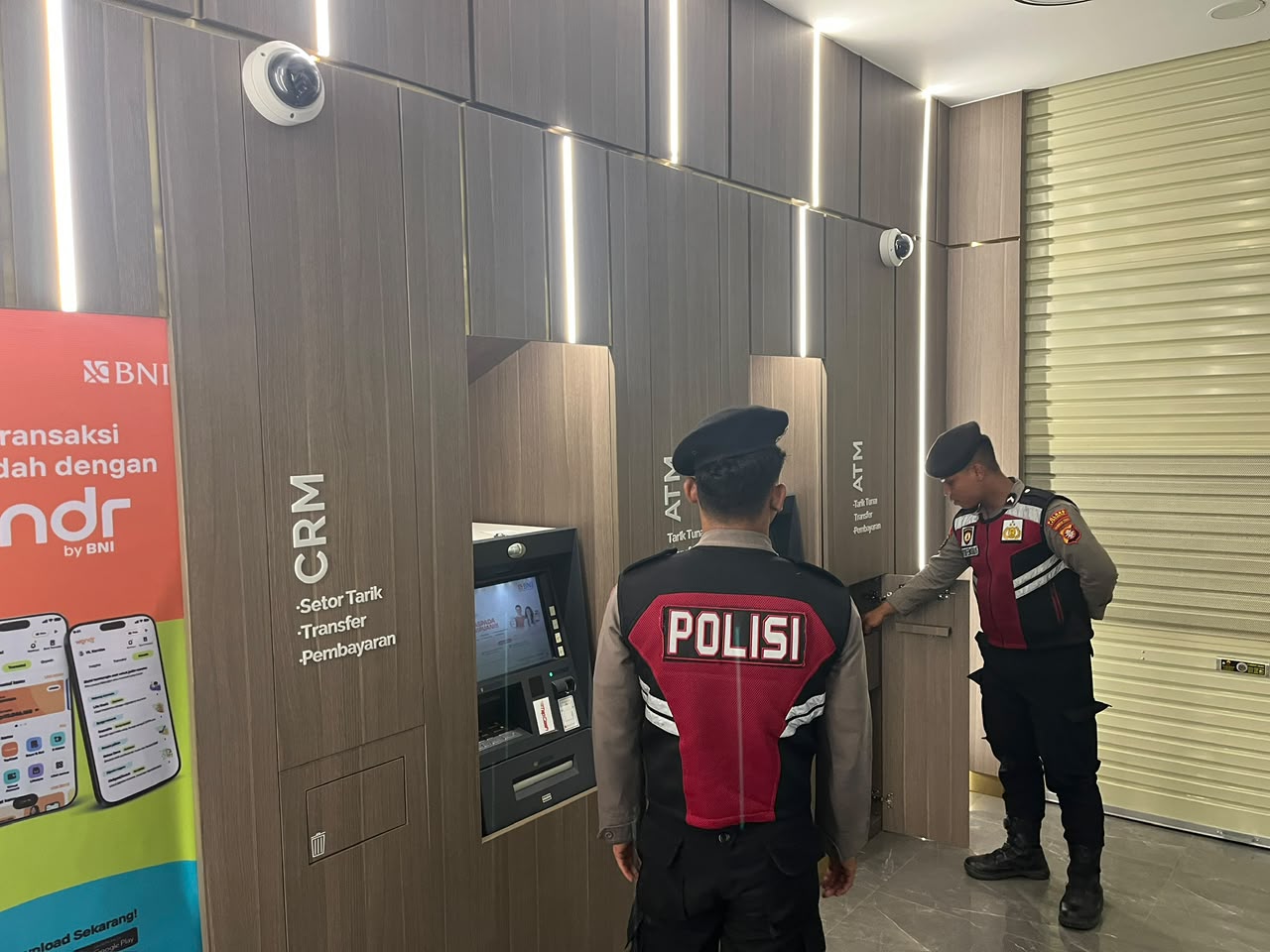 Sat Samapta Polres Lamandau Monitoring ATM dan Perbankan, Ciptakan Rasa Aman bagi Masyarakat