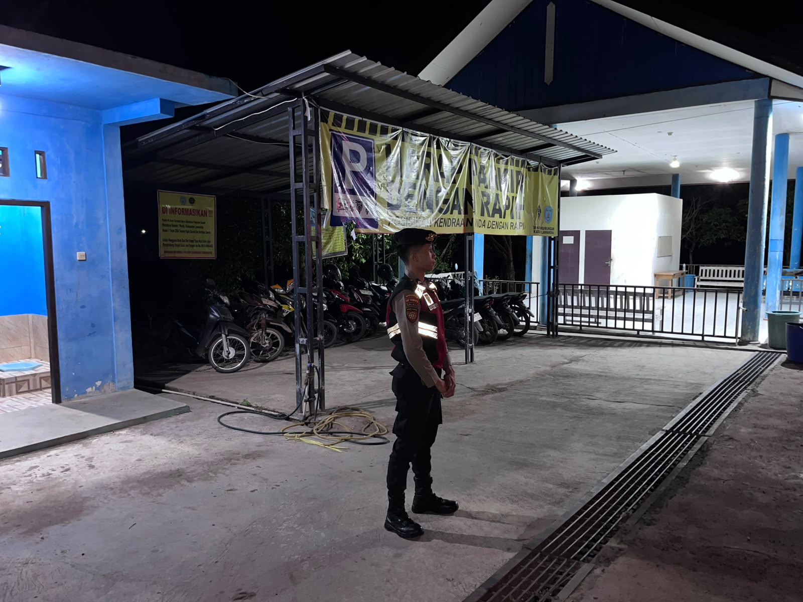 Sat Samapta Polres Lamandau Monitoring Terminal pada Jam Rawan, Antisipasi Gangguan Kamtibmas