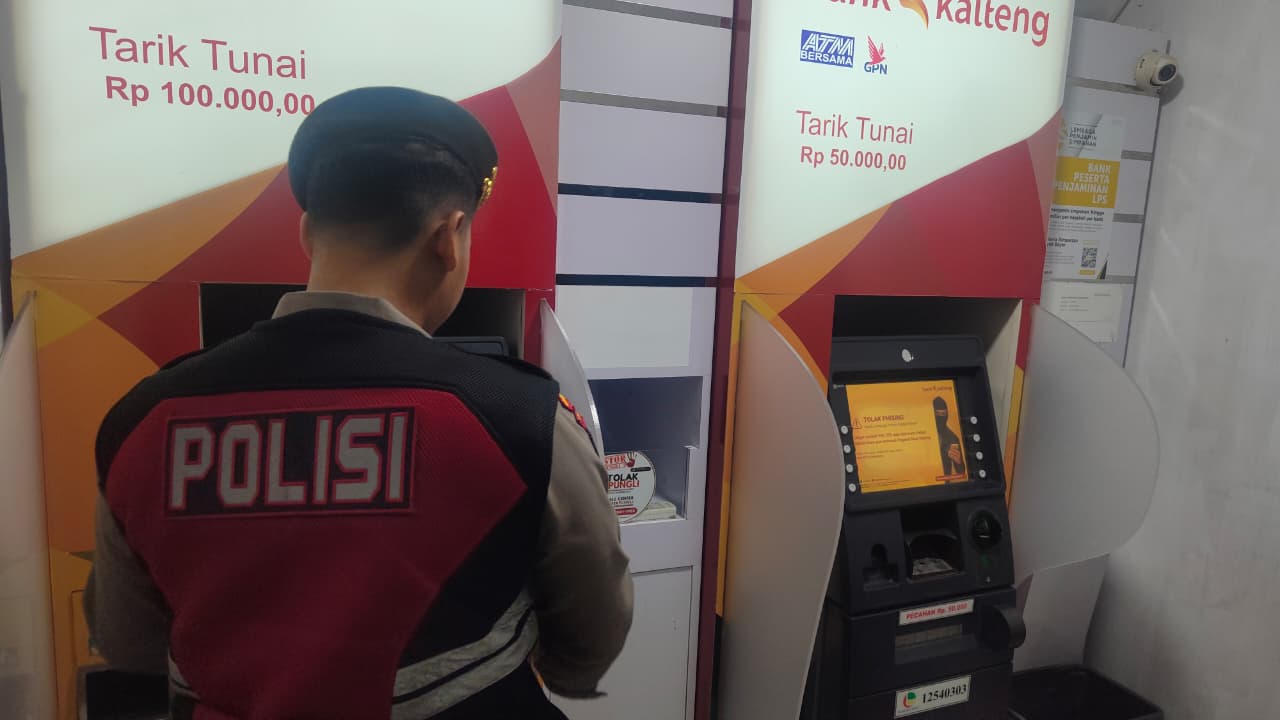 Sat Samapta Polres Lamandau Laksanakan Monitoring ATM dan Perbankan