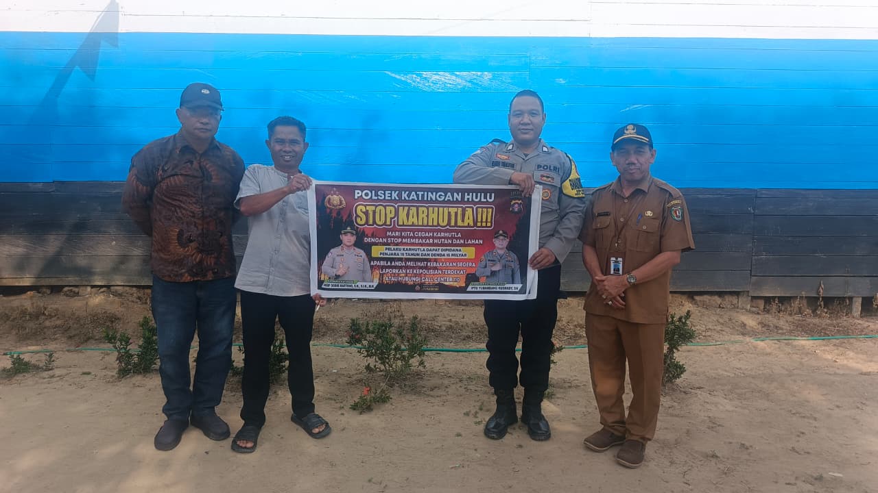 Polsek Katingan Hulu sosialisasi Stop Karhutla.