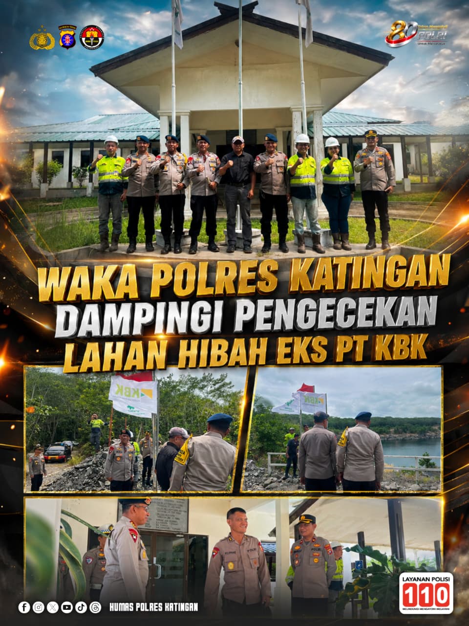 Waka Polres Katingan Dampingi Pengecekan Lahan Hibah Eks PT KBK