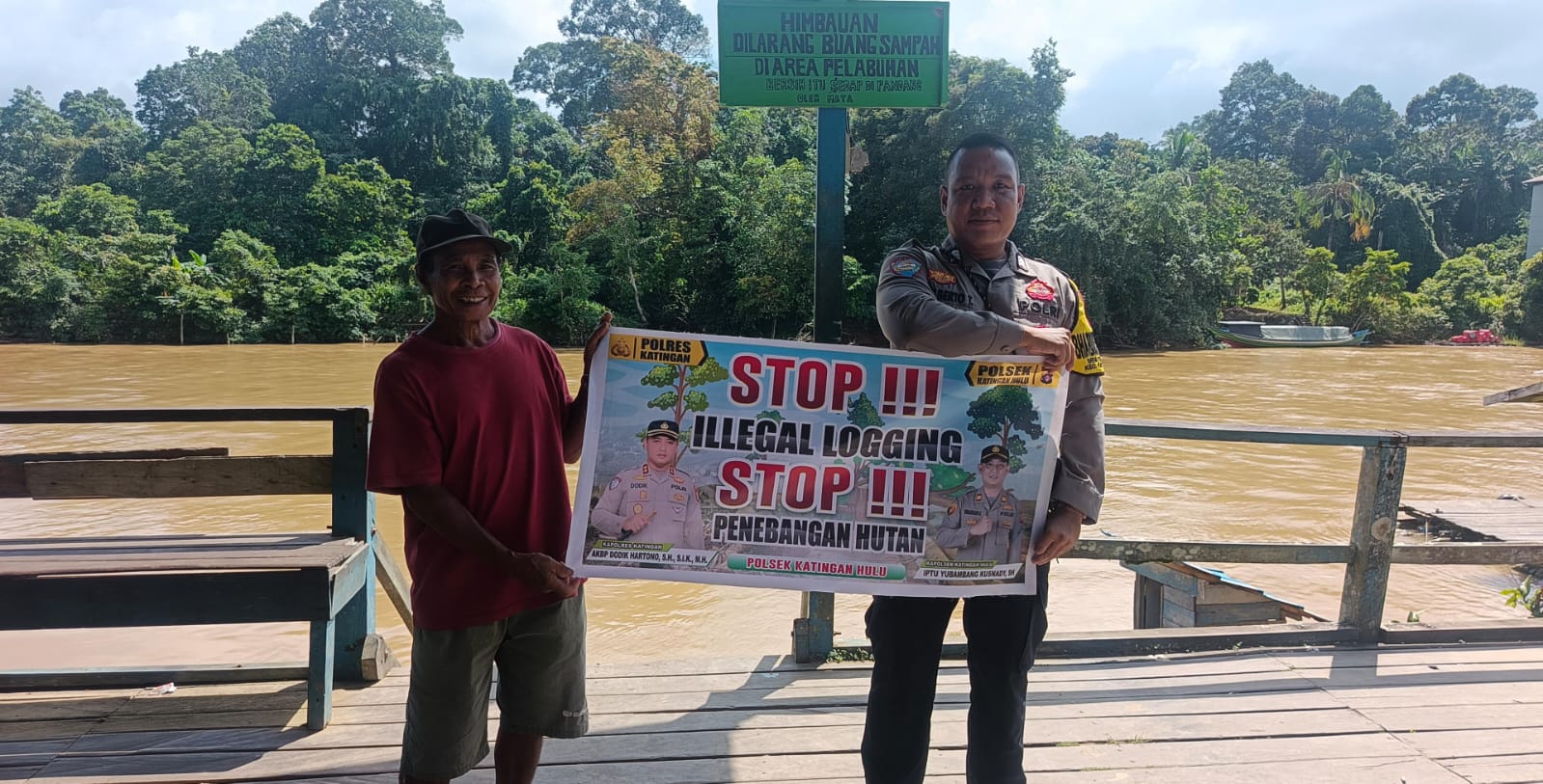 Upaya Pencegahan Penebangan Hutan secara Liar (Ilegal Logging), Bhabinkamtibmas sosialisasi kepada masyarakat.