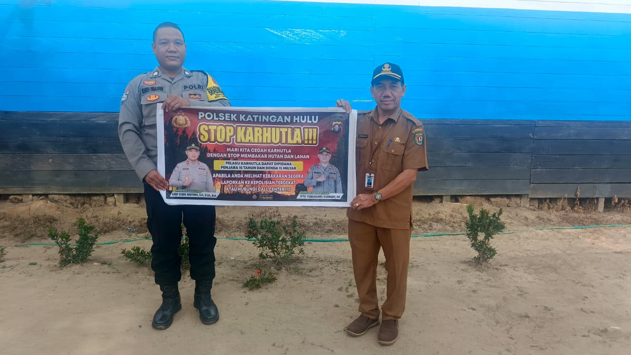 Polsek Katingan Hulu sosialisasi Stop Karhutla.
