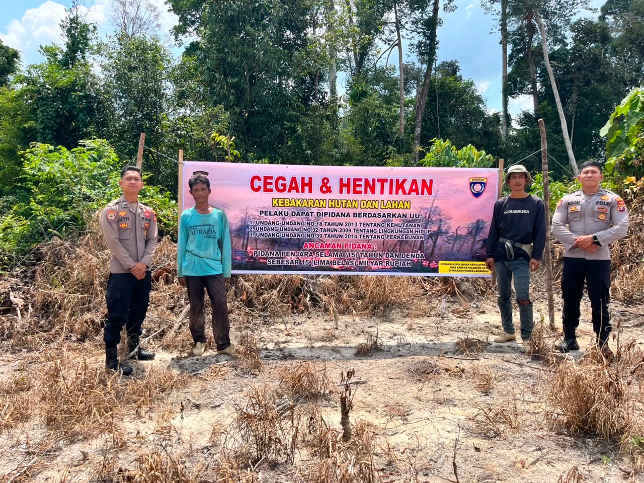 Satbinmas Polres Lamandau Sosialisasikan Larangan Pembakaran Hutan dan Lahan dalam Operasi Bina Karuna 2026