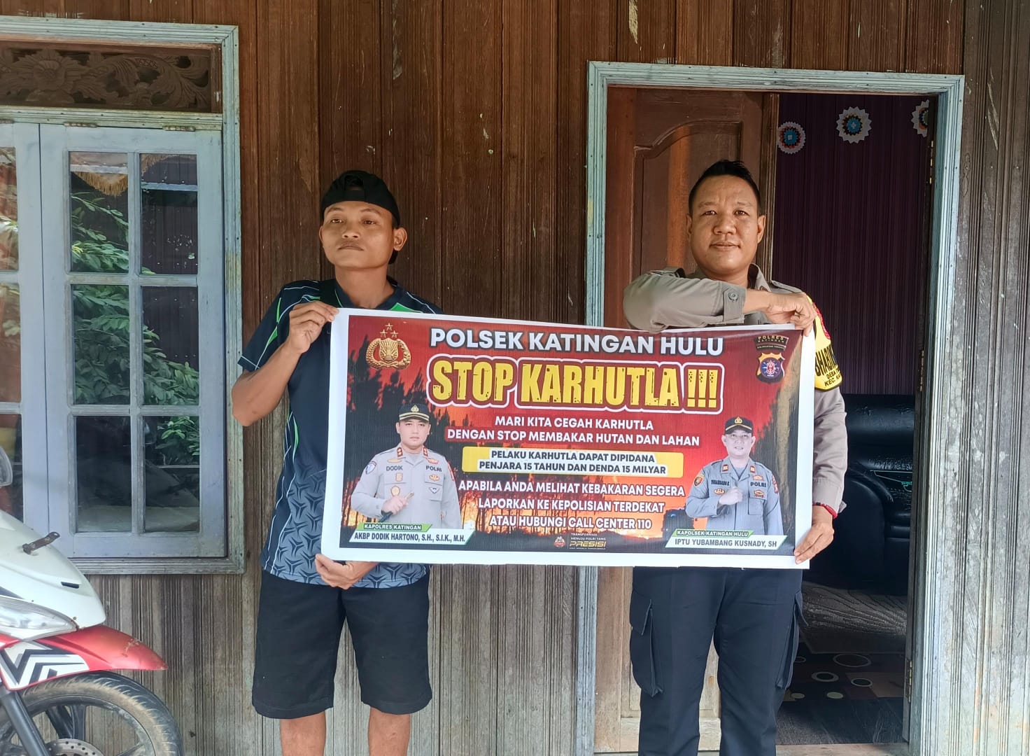 Polsek Katingan Hulu sosialisasi Stop Karhutla.