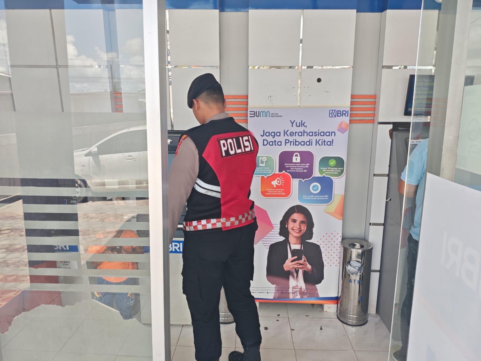 Sat Samapta Polres Lamandau Patroli ATM untuk Cegah Gangguan Kamtibmas