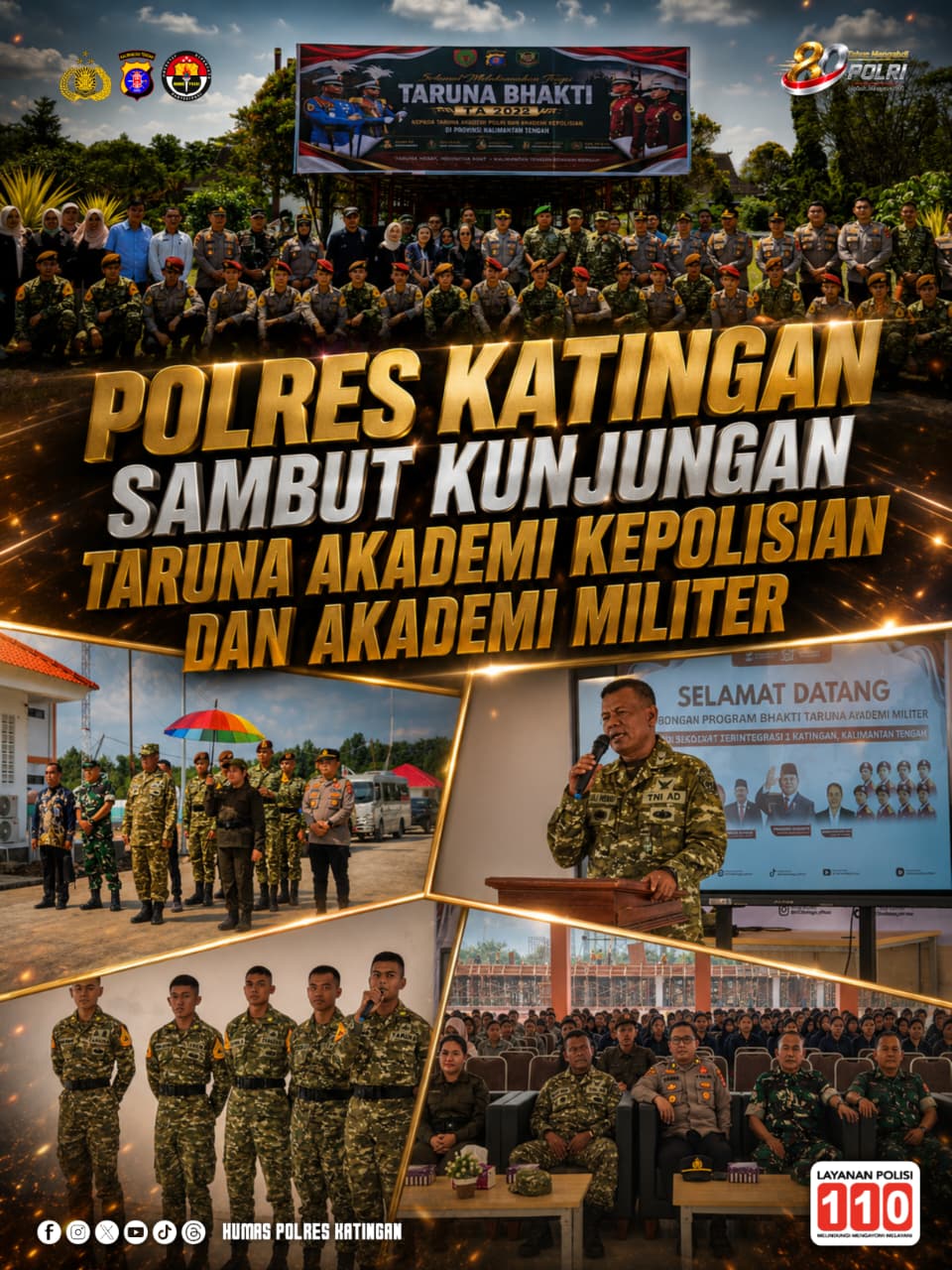 Polres Katingan Sambut Kunjungan Taruna Akademi Kepolisian dan Akademi Militer
