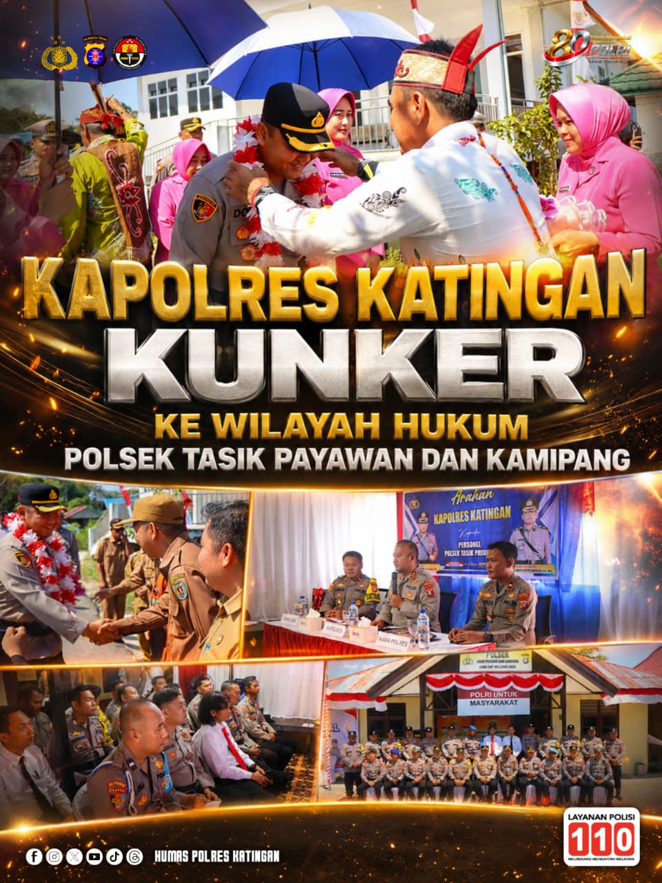 Kapolres Katingan Kunker ke Wilayah Hukum Polsek Tasik Payawan dan Kamipang