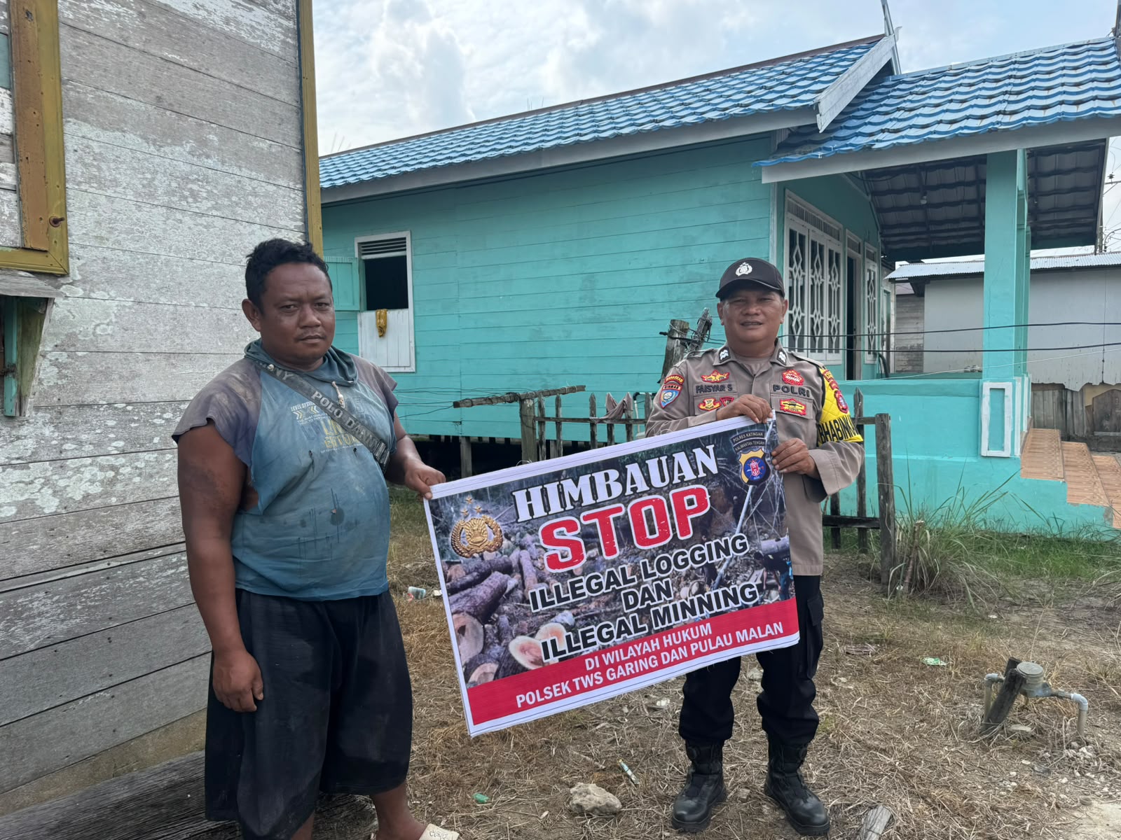Polsek Tws Garing dan Pulau Malan rutin sosialisasi larangan ilegal Logging dan Meaning.