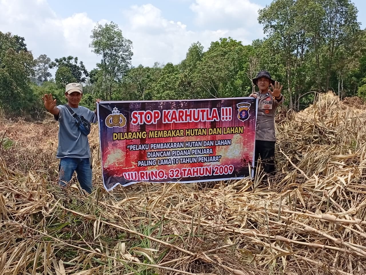 Polsek Lamandau Gencarkan Sosialisasi Pencegahan Karhutla, Ajak Warga Desa Cuhai Jaga Kelestarian Lingkungan