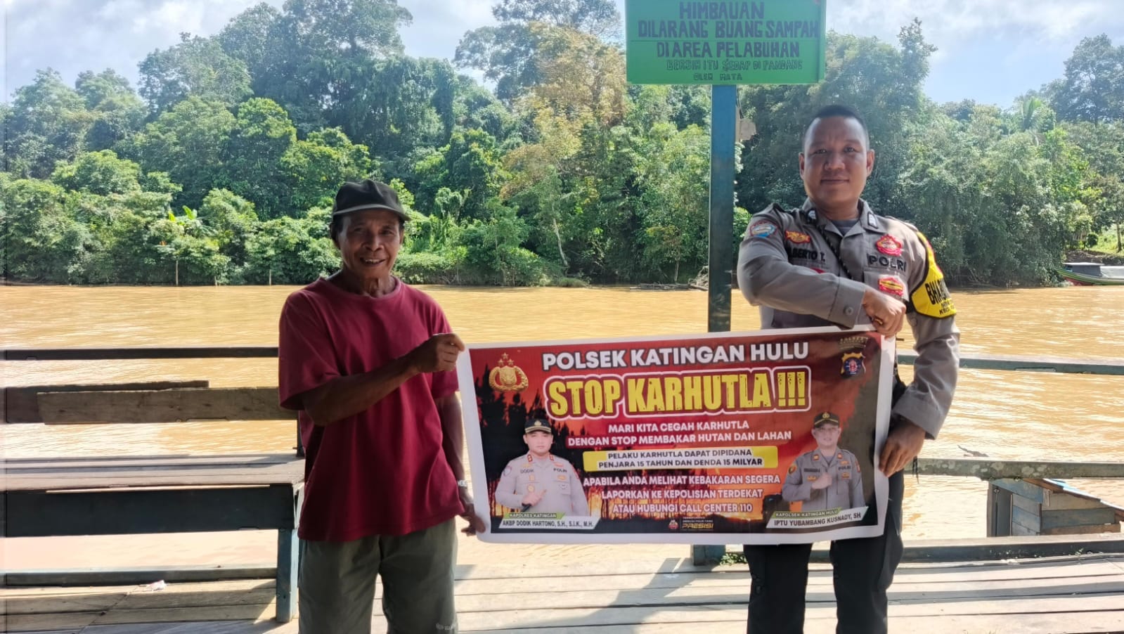 Polsek Katingan Hulu sosialisasi Stop Karhutla.