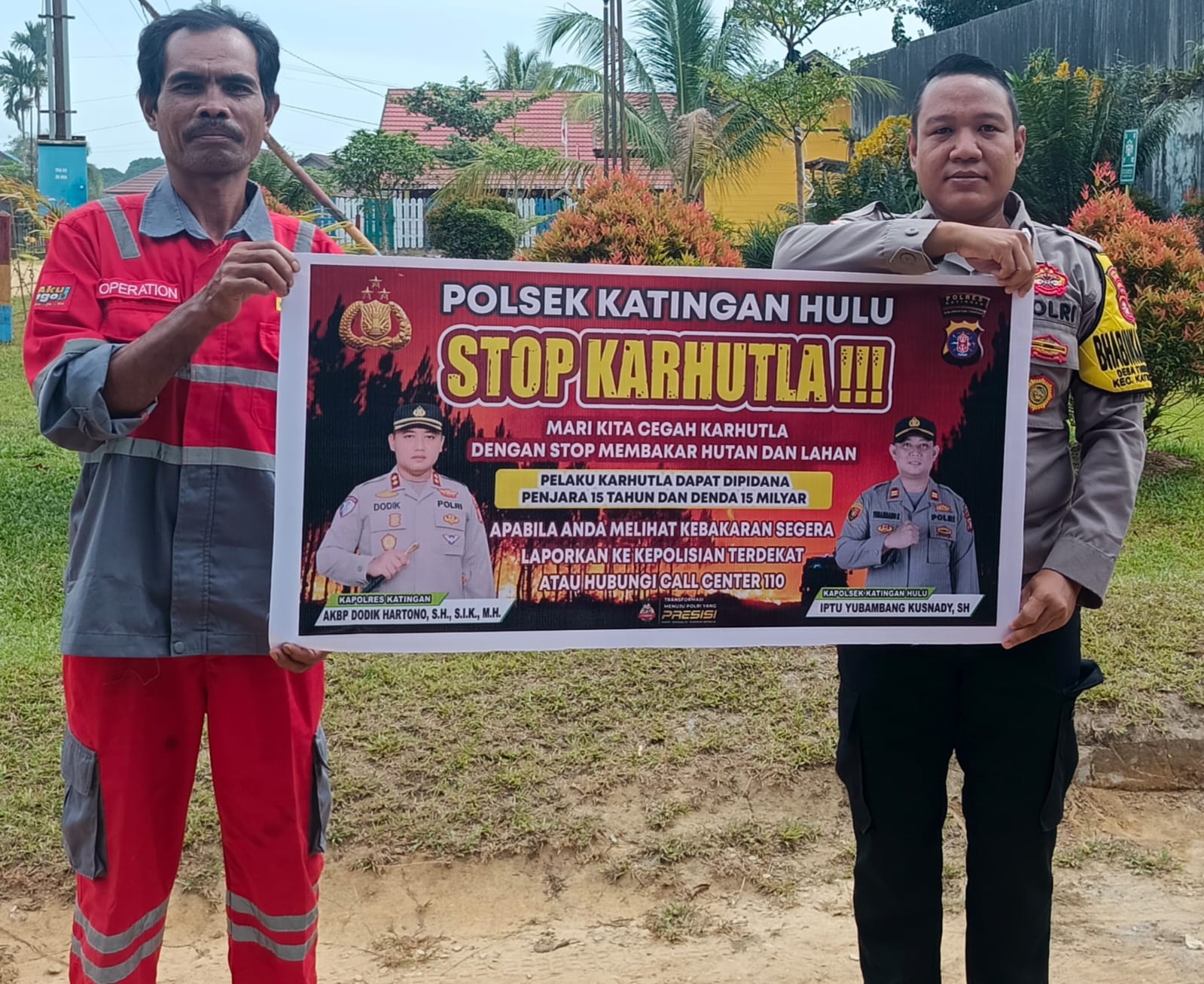 Polsek Katingan Hulu sosialisasi Stop Karhutla.